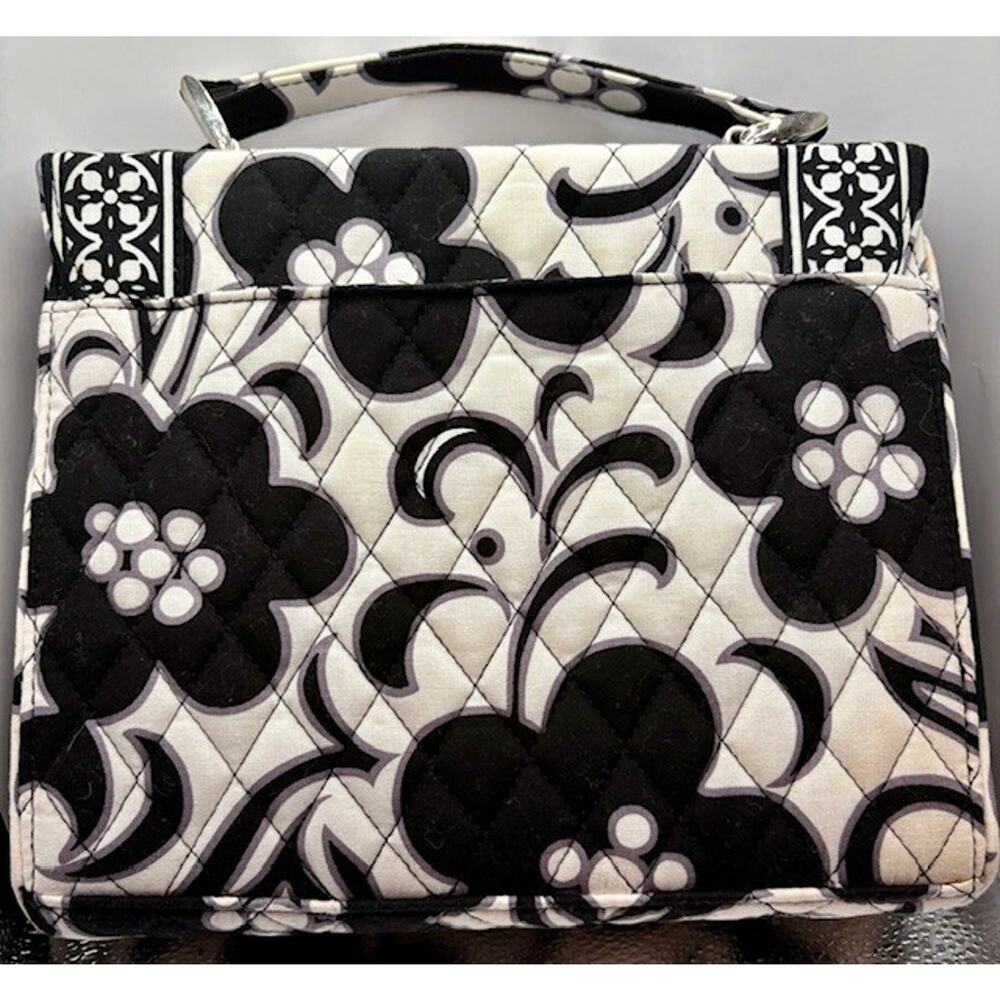 Vera Bradley Julia Satchel in Night & Day w/ Crossbody Strap Black and White NEW - Picture 2 of 11